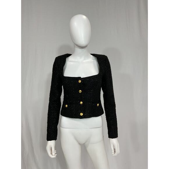 Assignment 'Bianca' Black Tweed Jacket Size XS - Picture 2 of 5